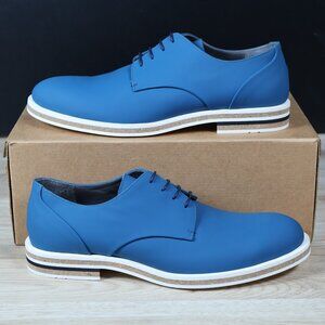 Robert Clergerie Shoes Mens Size 10 Blue White Derby Leather Plain Toe France